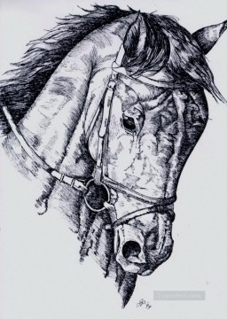  sketch Oil Painting - horse pencil sketch